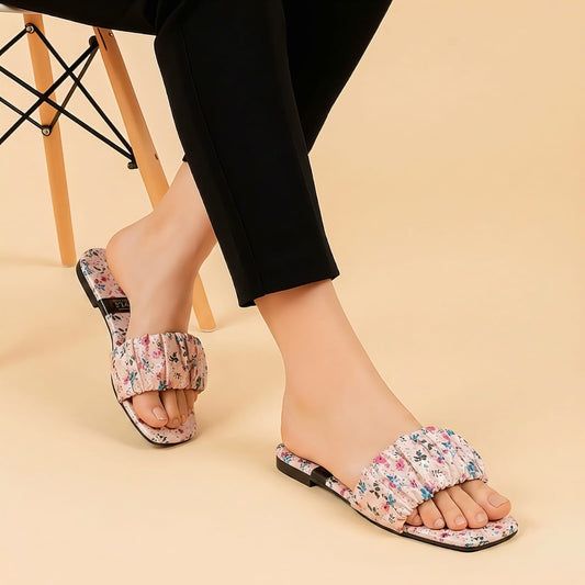 LADIES LOW HEELS SLIPER FOOTWEAR