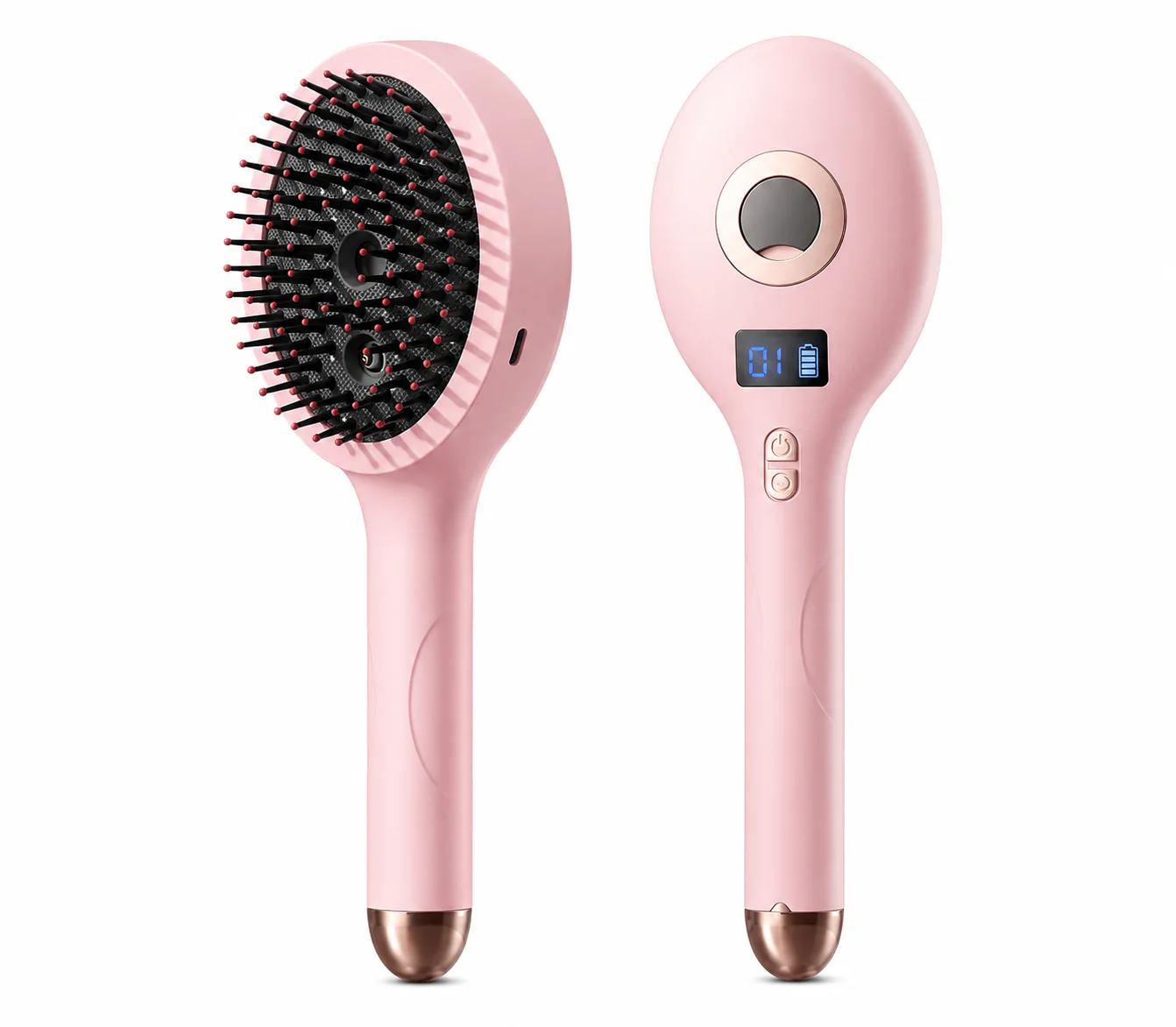 2-in-1 Ionic Hair Straightening Brush